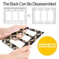 thumbnail image 4 of Yayeee Rocker Switch Wall Plate 2-Gang 4.7"x4.6" Home Decorative Outlet Cover, Black Geometric, 4 of 6
