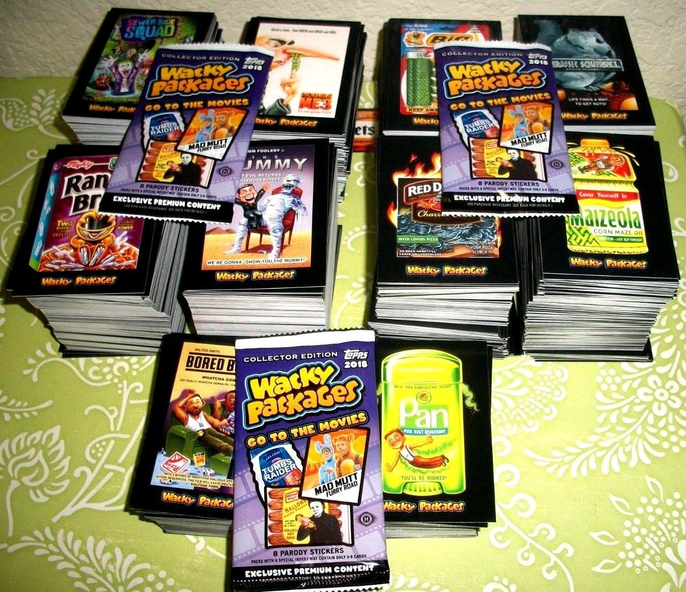 2018 Wacky Packages GO TO THE MOVIES Lot of 30 Different Sticker Cards