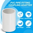 thumbnail image 3 of Uxcell 6 Pack 0.79 inch Light Polyvinyl Chloride Pipe Fitting Coupling Adapter White for Indoor and Outdoor Use, 3 of 6