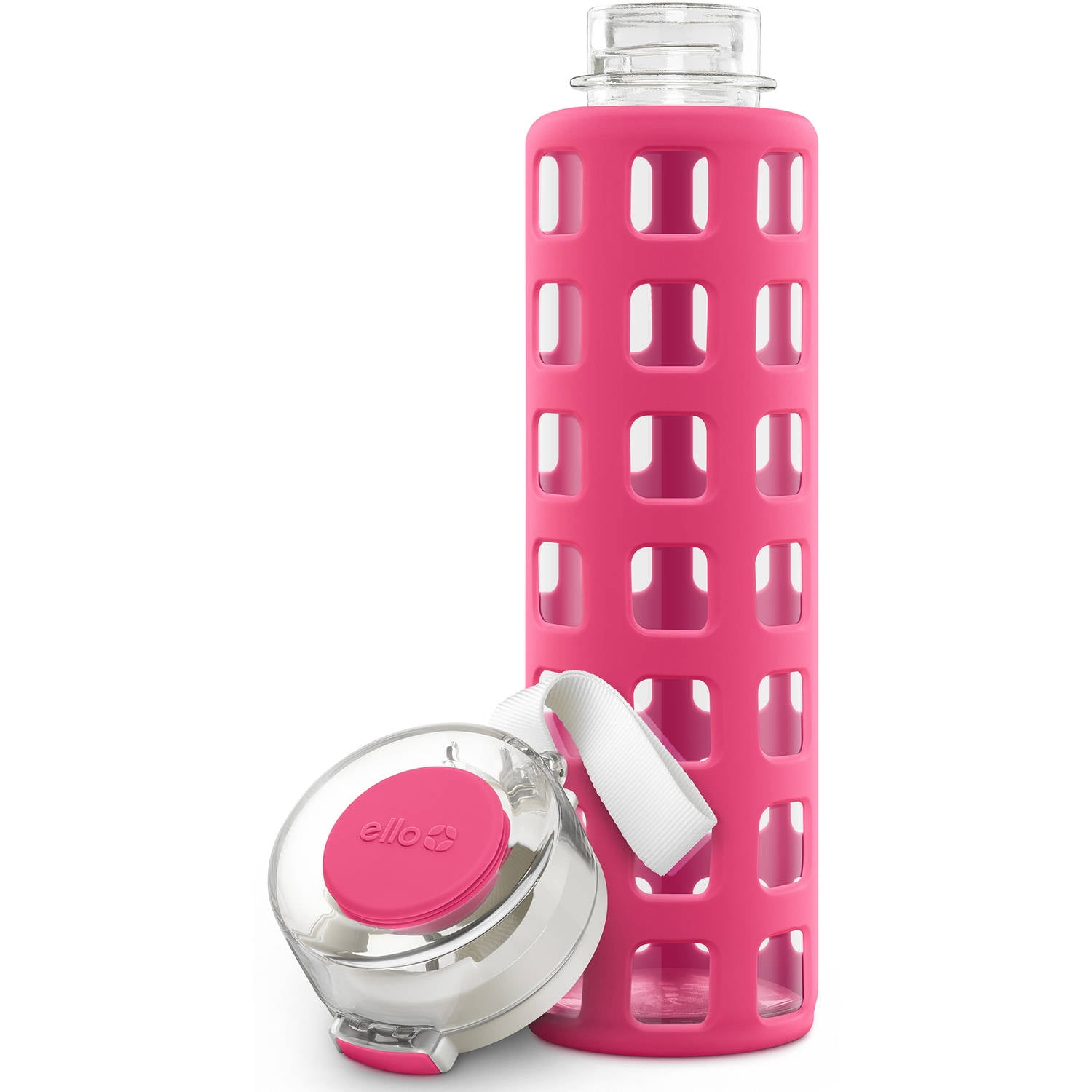 Ello Syndicate BPA-Free Glass Water Bottle with Flip Lid, 20 oz