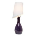 thumbnail image 2 of Lalia Home 29" Eggplant Contemporary Ceramic Table Lamp with Slanted White Shade, 2 of 6