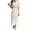 White2, variant on Jalioing Cotton Linen Maxi Dress for Women Short Sleeve Shirt Sundress Button down Lapel Casual Dresses