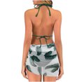 thumbnail image 4 of Efsteb Bikinis Sets for Women V Neck Bathing Suit Bikini Print Summer Beach Two Piece Swimsuits High Waist Swimwear (Green,M), 4 of 8