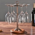 thumbnail image 4 of Desktop Iron 6 Bottles Wine Cup Rack Glass Holder Display Shelf Organizer DecorationBronze, 4 of 10