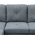 thumbnail image 4 of KISRAIS  97" Wide 2-Piece Upholstered Sectional Sofa Set for Small Space Dark Grey Flannelette - Right Facing, 4 of 5