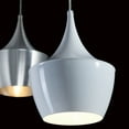 thumbnail image 3 of Transitional 1-Light Pendant with Brushed Nickel Metal Cone Design 11 inches Pendants-Black Finish Bailey Street Home 79-Bel-981497, 3 of 4