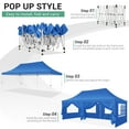 thumbnail image 5 of SANOPY 10' x 20' EZ Pop up Canopy Party Tent, Outdoor Event Instant Gazebo with 6 Removable Sidewalls for Camping Wedding Picnic, Blue, 5 of 10