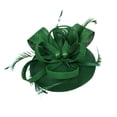 thumbnail image 3 of Sombreros de Fiesta de Cóctel Tocados de Plumas Nupciales Sunnimix verde, 3 of 8