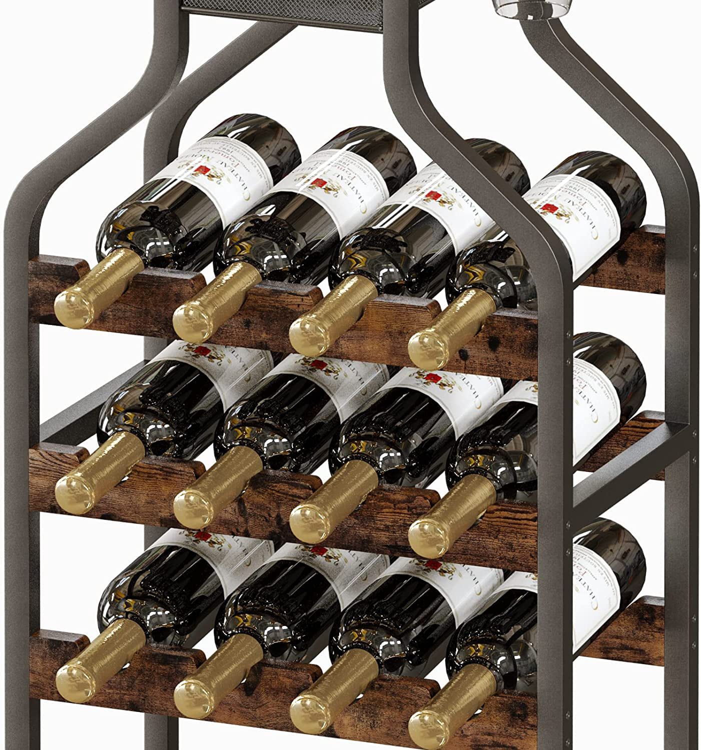 Metal Wine Rack Wine Bottle Holders Stands Freestanding Floor,Wine