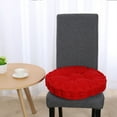 thumbnail image 4 of PiccoCasa Home Corduroy Round Shaped Thickened Pillow Seat Chair Cushion Pad Mat Red, 4 of 6
