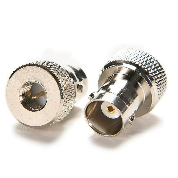 Silver SMA Male Plug to BNC Female Jack Coax Straight Connector Adapter BDA WA