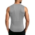 thumbnail image 3 of Ceisia Mens Solid Crew Neck Sleeveless Stretch Fitness Daily Tank Top (Gray S) Father's Day Gift, 3 of 8