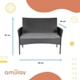 thumbnail image 3 of Amulay Set de Living x4 Ratán para Jardín - Gris Oscuro, 3 of 4
