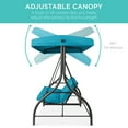thumbnail image 6 of Best Choice Products 3-Seat Outdoor Converting Canopy Swing Glider Patio Hammock w/ Removable Cushions - Sky Blue, 6 of 8