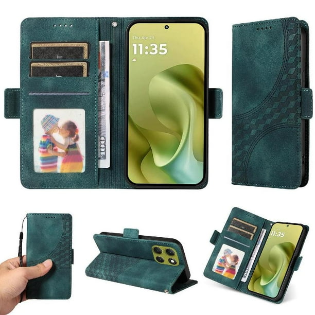 Funda GANGXUN para Motorola Moto G86 con diseño acolchado elegante, cuero PU, protección total y ajuste preciso
