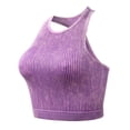 thumbnail image 5 of Kogui Sports Bra with Padding Sports Bra for Women, Medium-High Support Criss-Cross Back Strappy Padded Sports Bras Supportive Workout Tops (Purple,M), 5 of 5