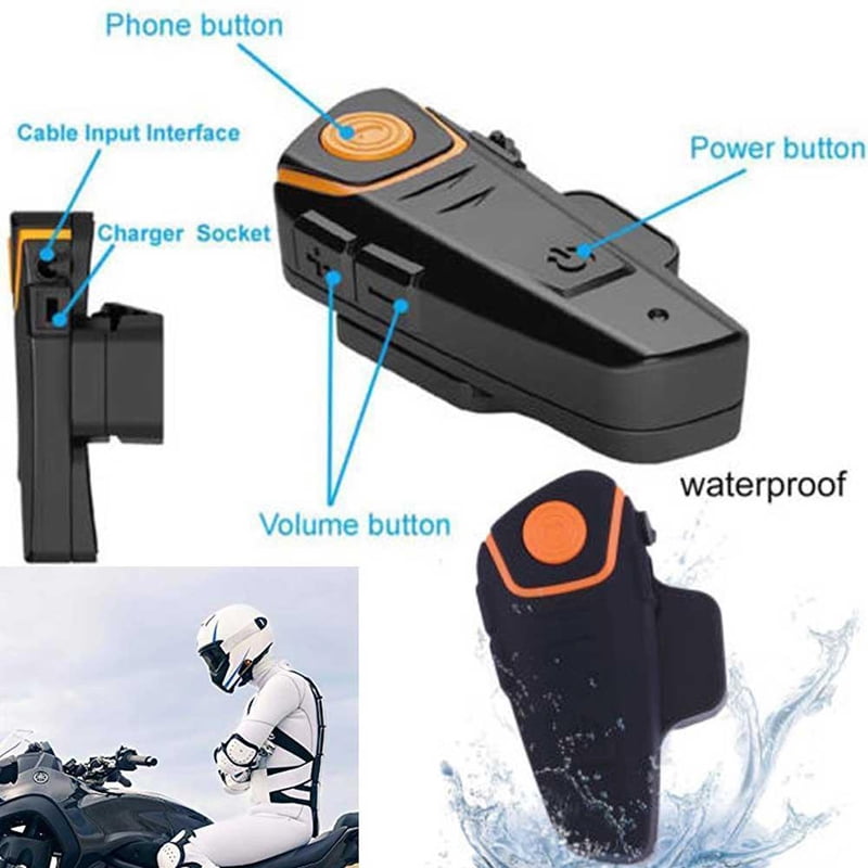 BT-S2 Bluetooth Motorcycle Helmet Headset MP3 Microphone 