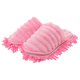 thumbnail image 1 of Pantuflas de rayas peludas para limpiar el suelo, con suela desmontable, talla S 35-37 (rosa), 1 of 6