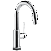 Delta Trinsic Single Handle Pull-Down Bar / Prep Faucet with Touch Technology in Chrome