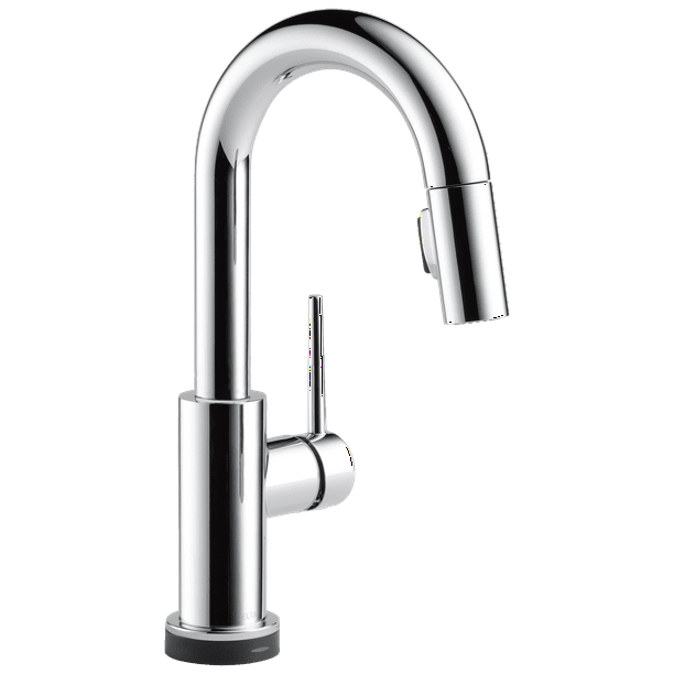 Delta Trinsic Single Handle Pull-Down Bar / Prep Faucet with Touch ...