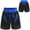 Black&Blue, variant on Hansber Kids Boys Sequin Applique Shiny Letter Printed Boxer Kickboxing Training Shorts Side Split Satin Hot Pants Black&Gold 14