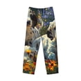thumbnail image 6 of Daiia Sunflower Field Spotted Dog Men's Sleep Pant with Pockets and Drawstring,Pajama Pants-Large, 6 of 9