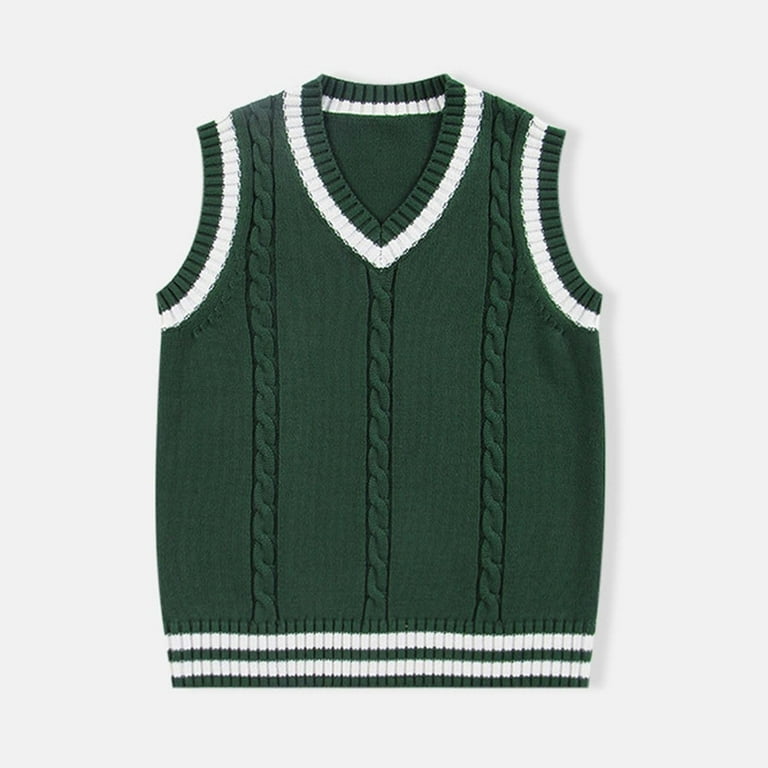 WhouRiu Little Boys Sweater Sleeveless V Neck Ribbed Knitted Vest