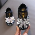 thumbnail image 4 of PEASKJP Girl Shoes Girls Dress Shoes Shoes for Girls, Princess Wedding Party Flower Girl School Shoes Low Flats for Little/Big Kids,Black 9.5, 4 of 5