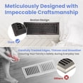 thumbnail image 6 of 4x14 Inches 2 Pack Heavy Duty Walkable Floor Register Easy Adjust Air Supply Lever Floor Vents - Boston Design - Vent Cover for Home Floor - Oil Rubbed Bronze, 6 of 7