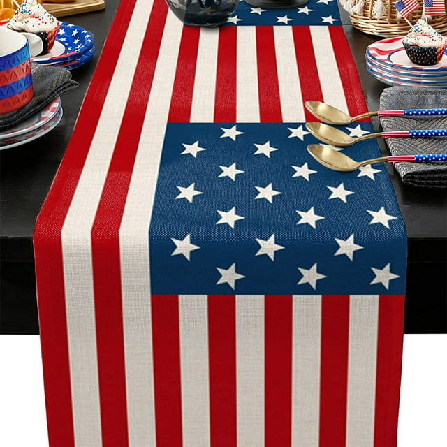 BKER American Independence Daily Table flag Printed Living Room Table Coffee Table Festival Decoration Cloth Northern European Tablecloth