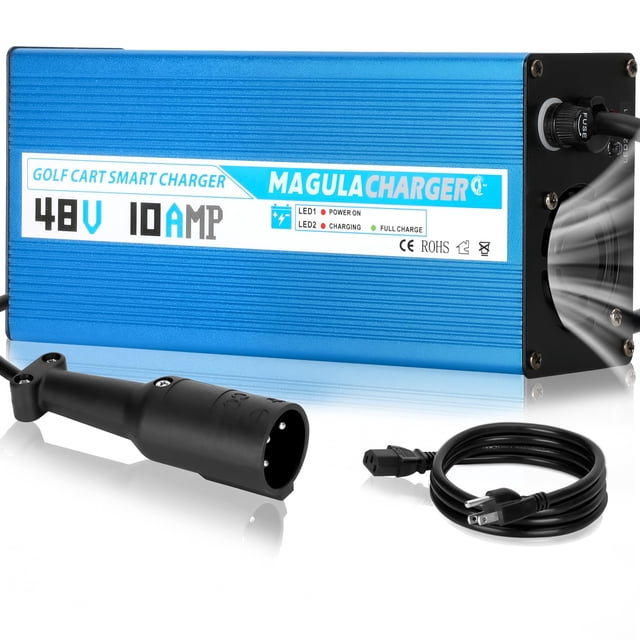 Cargador de batería para carrito de golf de 48 V y 10 A para Club Car DS & Precedent