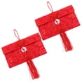 thumbnail image 2 of 2 piezas de sobres rojos de año nuevo chino con estampado de oro brocado bolsillos rojos, 2 of 5