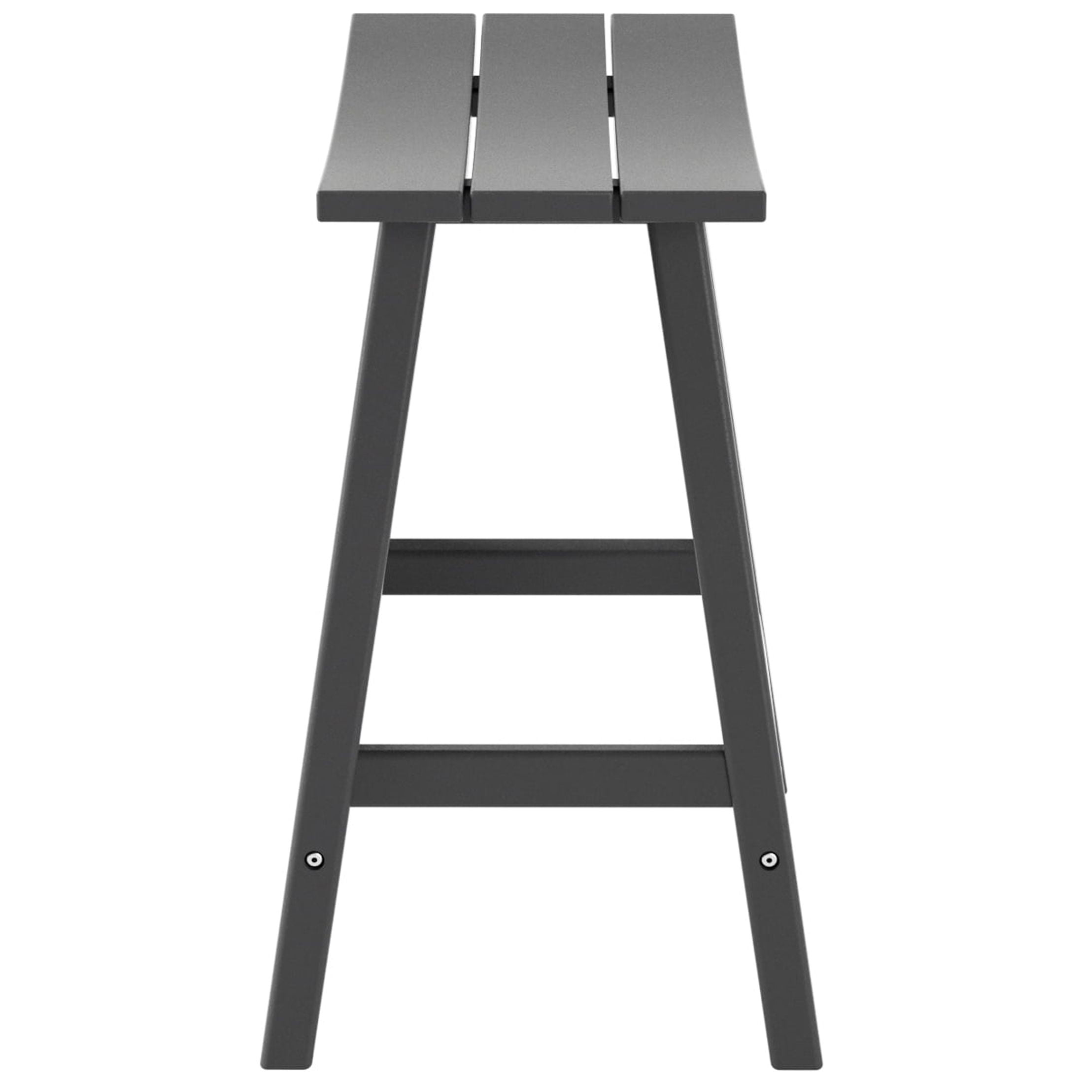 GARDEN 24" Inches Adirondack Plastic Outdoor Bar Stools (Set of 2), Gray