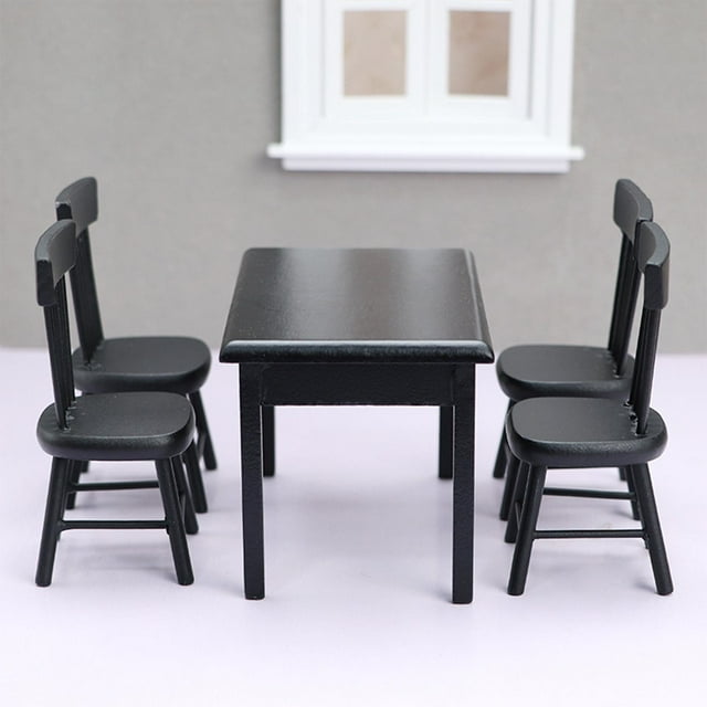 Sillas de mesa en miniatura para de simulación, muebles para juego de imitación, juego de muebles para , decoración de CUTICAT Mesas de comedor en miniatura