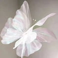 thumbnail image 2 of 3D Fabric Butterfly Decorations, Large Artificial Butterfly Ornaments, Decorative Butterfly Props for Wedding, Garden, Party & Home Landscape Decor White, 2 of 8