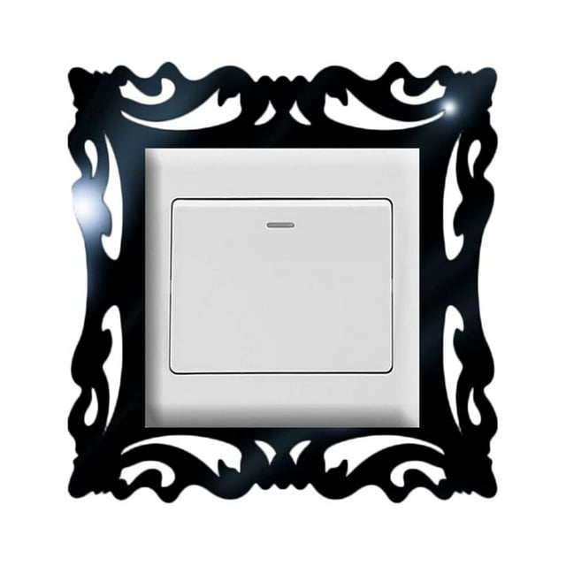 EGNMCR Wall Stickers, Cute Stickers 1PC Sticker Home Decor Wall Mirror Style Photo Frames For Shop Mirror Sticker