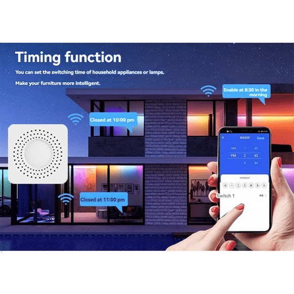 Zigbee Module de Relais Switch 5A 4 Canaux AC100-240V Compatible avec Alexa Home Mini Module de Commutateur Intelligent