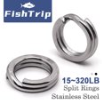 thumbnail image 2 of FishTrip - Anzuelos de pesca de acero inoxidable resistentes, paquete de 50 a 200 unidades, para agua salada, conector de pesca, 2 of 5
