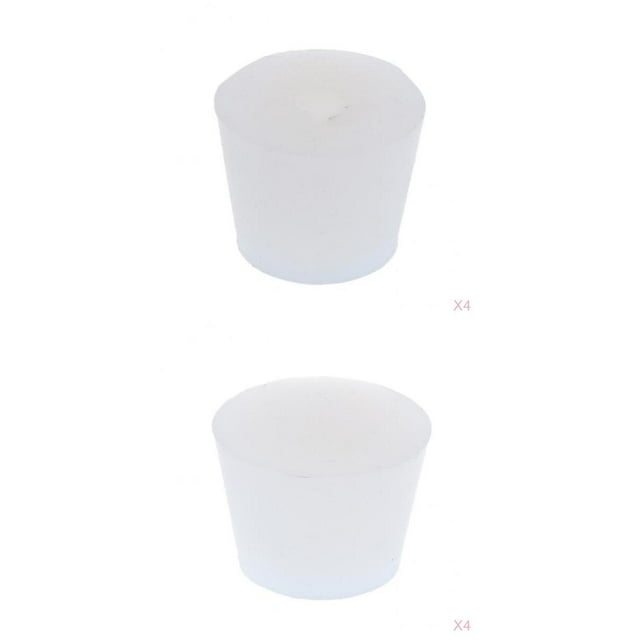 8x Cristalería de laboratorio Tapón de silicona Tapón de botella Resistente a hogar
