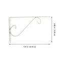 thumbnail image 4 of Miangastore Home Decoration Wall Shelf Brackets White Iron 2 Sets 7.9x5 In, 4 of 8