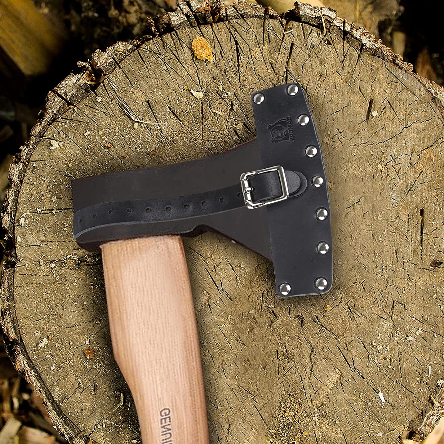 Étui En Cuir Pour Protection De Gaine Tête De Hache – Housse De Camping D&M Leather