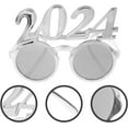 WYJ 2024 New Year Eyeglasses Plastic 2024 New Years Eve Party Glasses