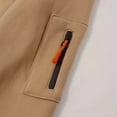 thumbnail image 5 of Lovskoo Men's Multi-Pocket Cargo Fleece Hoodie Spring and Fall Printed Hooded Sweatshirt Half Zip Pullover Sweatshirt Khaki, 5 of 7