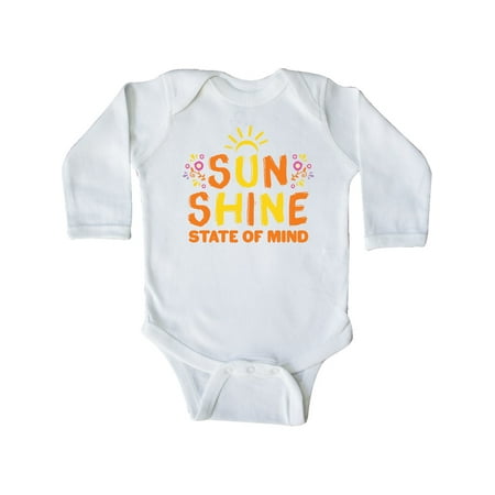

Inktastic Sunshine State of Mind with Flowers Gift Baby Boy or Baby Girl Long Sleeve Bodysuit