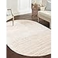 thumbnail image 3 of Unique Loom Gemstone Collection Area Rug - Topaz (5' 2" x 7' 8" Oval, Ivory/ Brown), 3 of 4