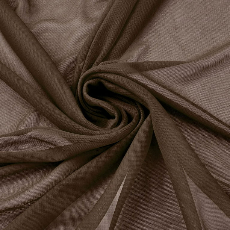 120" Wide Sheer Voile Chiffon Fabric By Yard Draping Drape Panel Wedding  Dress", (Color: Brown) - Walmart.com