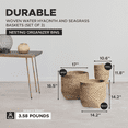 thumbnail image 2 of texxture Set of 3 Palomar Woven Baskets, Nesting Organizer Bins, Natural, 2 of 7