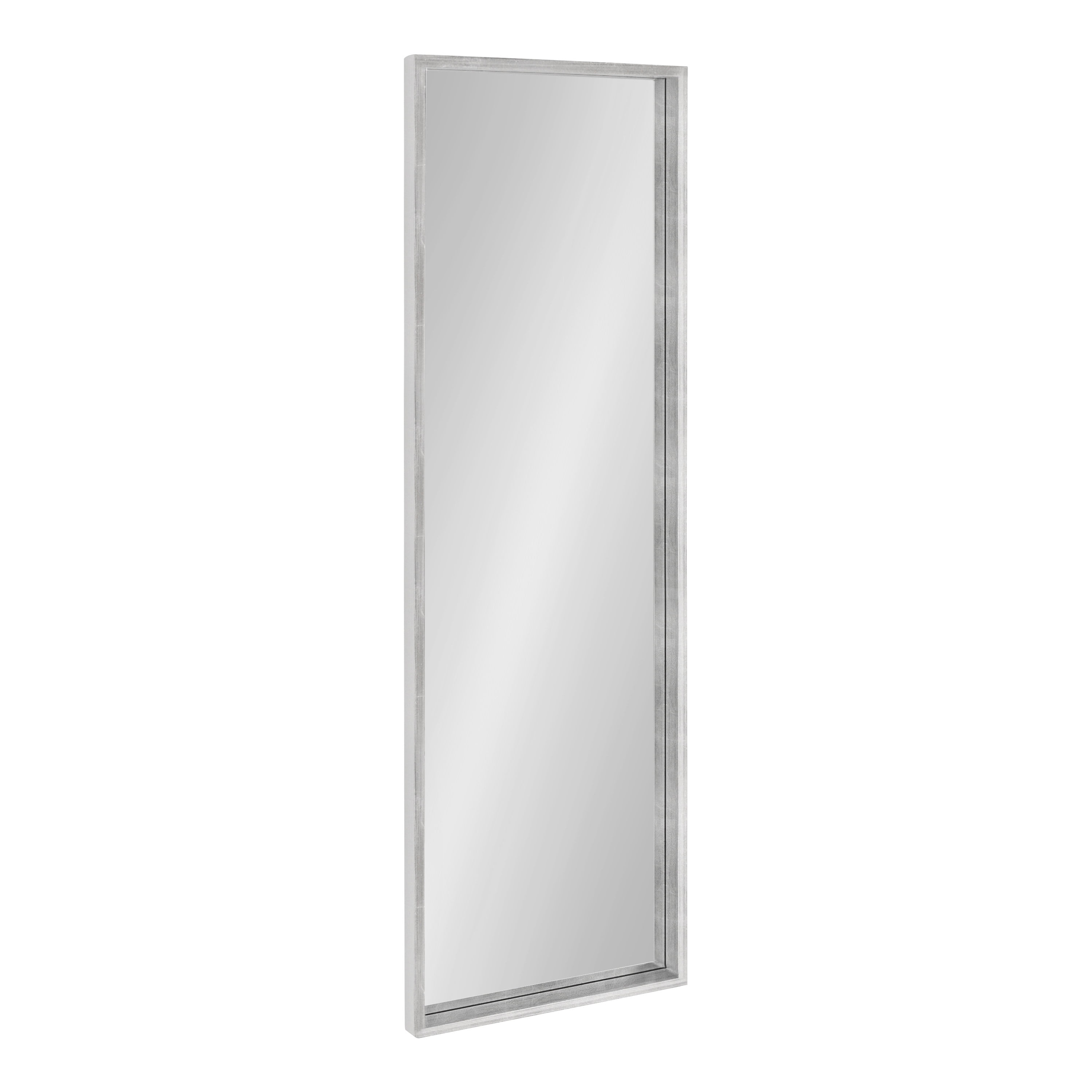 Kate and Laurel Travis Modern Wood Framed Wall Mirror, 24 x 36, Gray, Transitional  Rectangle Mirror for Wall