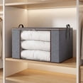 thumbnail image 6 of LOWLHOME Storage 1-Pack Clothes Organizer Storage Bags, Foldable Storage Box with Large Clear Window Sturdy Handles, for Blankets Pillows Bedding,35L, 6 of 6