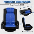 thumbnail image 3 of Alden Design Swivel Floor Gaming Chair with Adjustable Backrest, Black/Blue, 3 of 9
